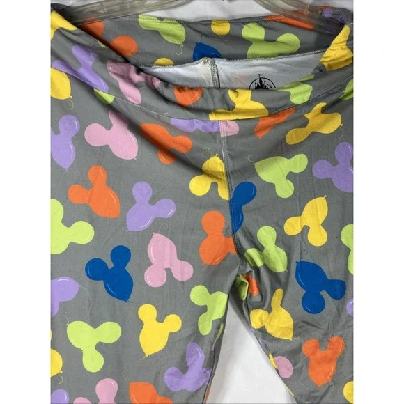 Disney Parks Mickey Balloons Women's Leggings Gray size Large Stretch Pants - Picture 4 of 15